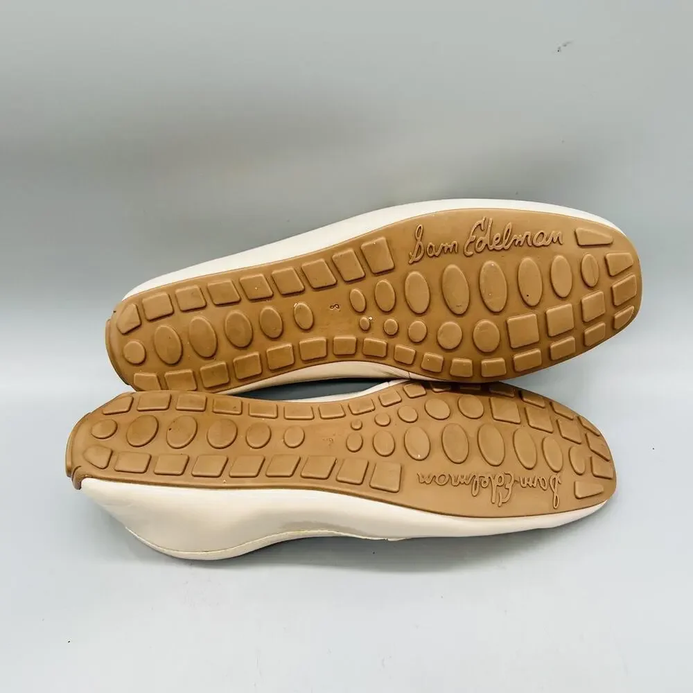 Sam Edelman Shoes Women 8 Off White Tucker Penny Loafer Flats Slip On Casual